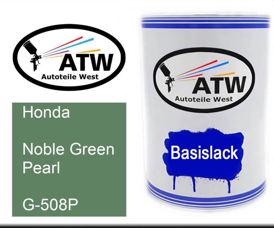 Honda, Noble Green Pearl, G-508P: 500ml Lackdose, von ATW Autoteile West.